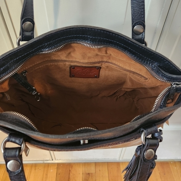 Patricia Nash Scarlet Bloom Leather Tote - Picture 3 of 16